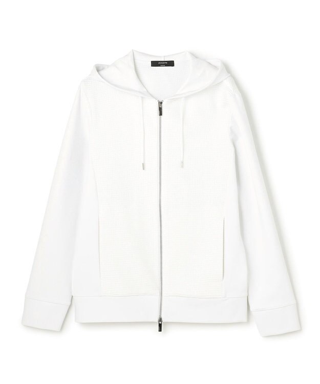 JOSEPH HOMME 【オリジナル素材 】ライトタックジャージー   ジップアップフーディー ホワイト系