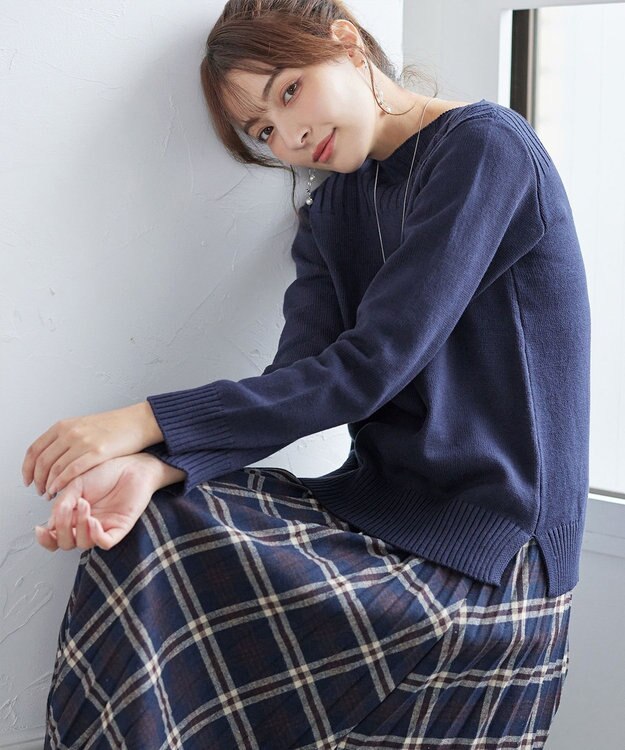 Tiaclasse 【安田美沙子さん着用】チェックプリーツスカート ネイビー