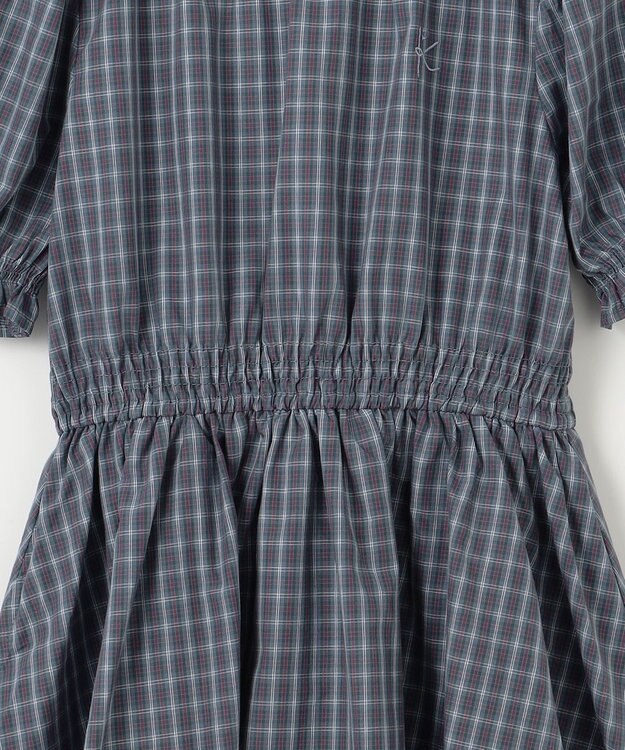 組曲 KIDS 【150-160㎝】チェック ワンピース ブルーグレー系3