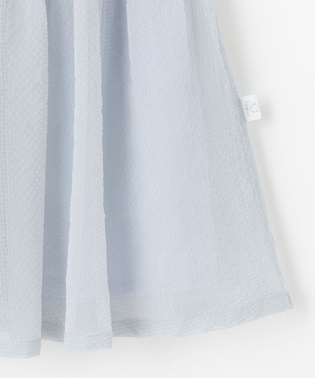 組曲 KIDS 【150-160㎝】シアーチェック スカート サックスブルー系