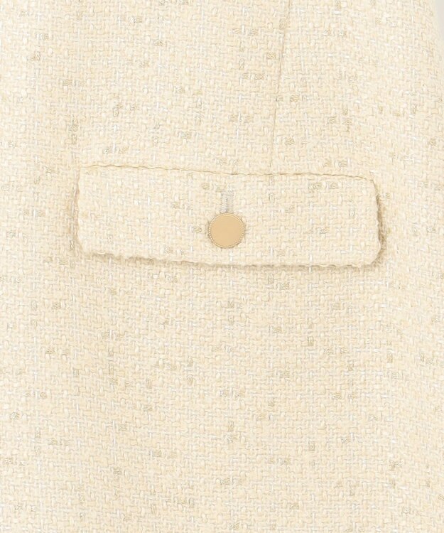 23区 【一部店舗限定】マルチカラーツイード ジレ アイボリーMIX