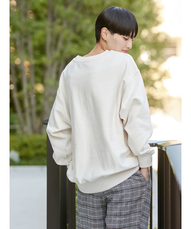 AMERICAN HOLIC ネップ裏毛ロゴスウェット Oatmeal