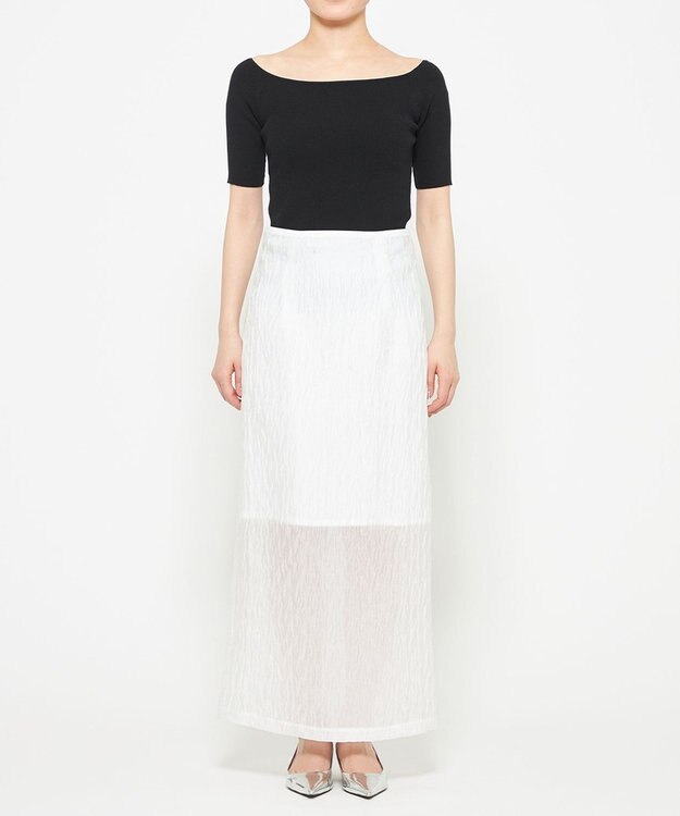 uncrave リネンニット オフショルトップス ブラック