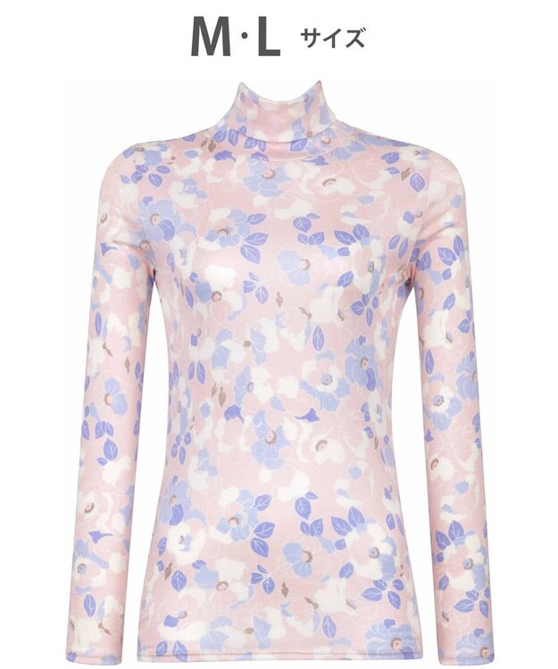 WACOAL あったかTシャツ あったかインナー アウターとしても利用可 保温性 ハイネック 10分袖 長袖 レディース CLD726 /ワコール ピンク