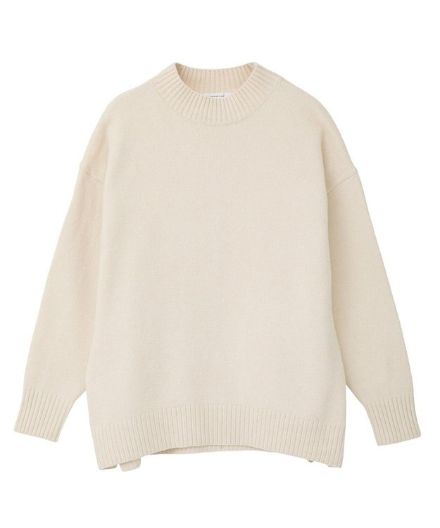 AMERICAN HOLIC サイドスリットハイネックニットプルオーバー Ivory