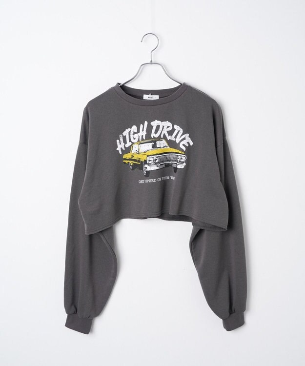 WEGO ヴィンテージライクショートスウェット 柄1