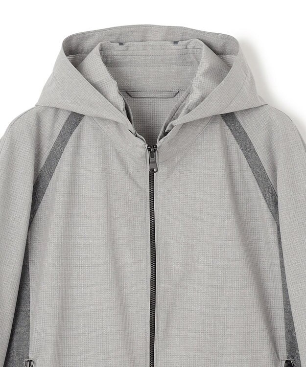 JOSEPH HOMME クールドッツストレッチ　フードブルゾン ライトグレー系