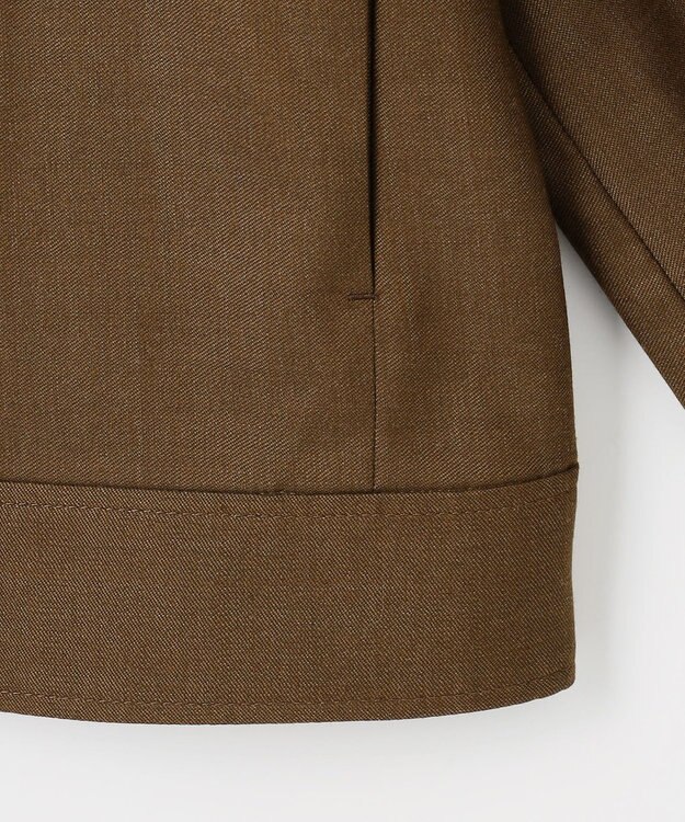 自由区 L 【17号サイズまで展開・SHIHOさん着用】デニムライクツイル ジャケット ブラウン