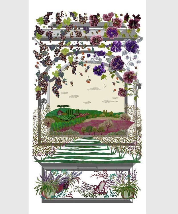 muto TUSCANY リネンシルクストール TUSCANY white