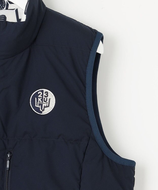 23区GOLF 【WOMEN】【撥水・ストレッチ】リバーシブル ダウンベスト ネイビー系