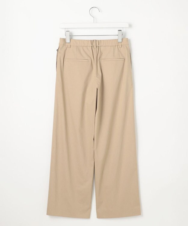 J.PRESS LADIES S 【セットアップ対応・洗える】セルロースリネンストレッチ ワイド パンツ ベージュ系