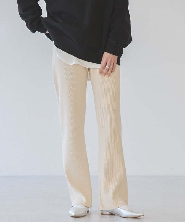 AMERICAN HOLIC リブニットパンツ Ivory