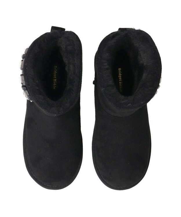 Bridget Birkin 【Bridget Birkin】バックルビジュームートンブーツ ブラックスウェード