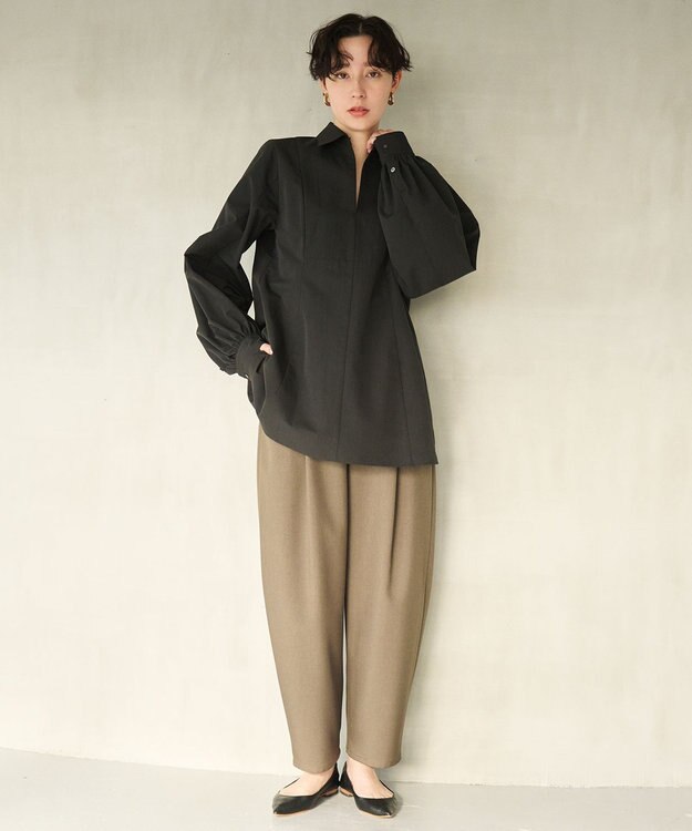 #Newans 【撥水】ユニークフォルムチュニック ブラック