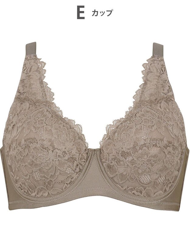 Wing ブラジャー ワイヤーが痛くなりにくい 綿混(カップ肌側・バック) フルカップブラ NB2704 ウイング／ワコール ブラウン