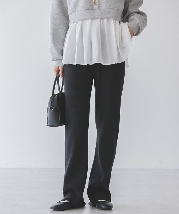 AMERICAN HOLIC リブニットパンツ Black