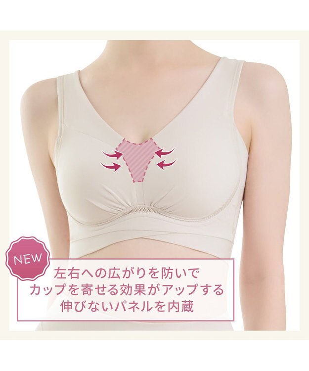 BRADELIS New York 【Yukine inc. 】ゆきねえ365綿混モアらく快適フルカップブラ24 ブラデリス ノンワイヤー 補正 ブラジャー下着 良く伸びて身体にフィット YH124301 ローズヌーディピンク