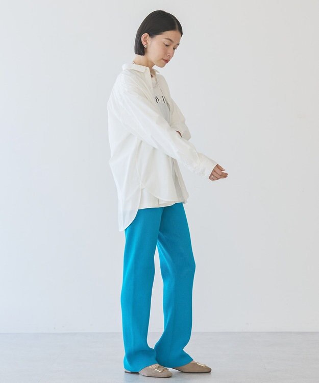 AMERICAN HOLIC リブニットパンツ Blue