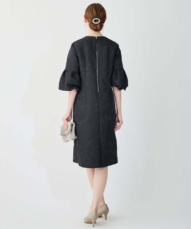 23区 L 【APPLAUDIR】マニフィークフラワージャカード ドレス ブラック系