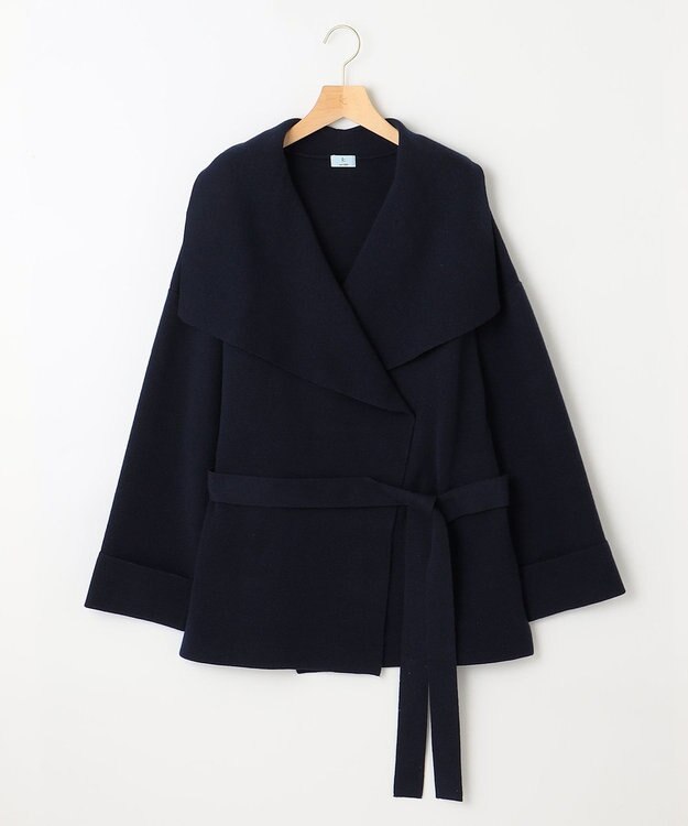 組曲 【軽羽織】ショールカラー カーディガン ネイビー系