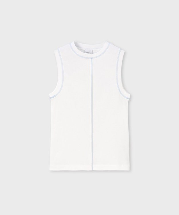 Paul Smith コントラストステッチ ノースリーブ ホワイト