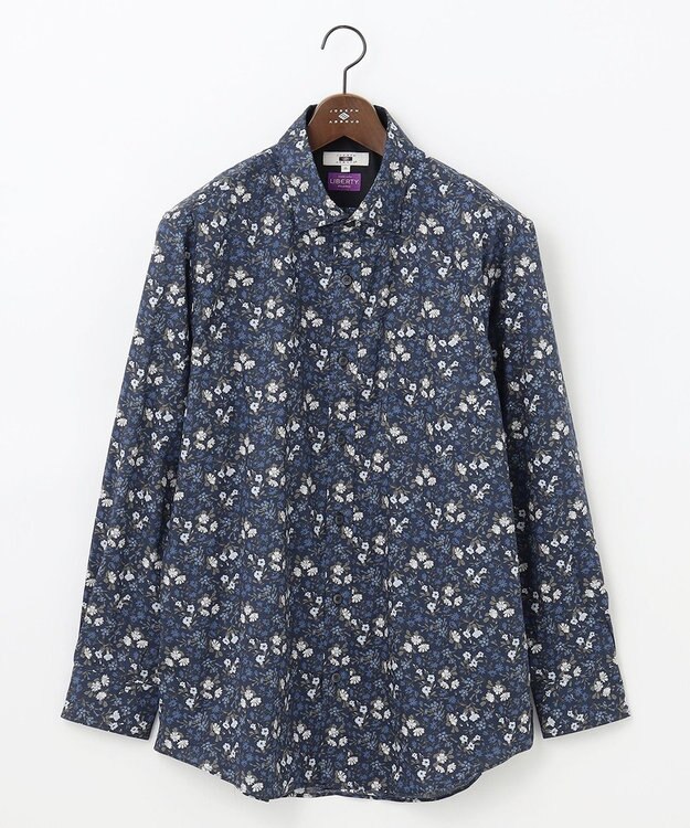 JOSEPH ABBOUD 【キングサイズ・リバティー柄】プリントシャツ ネイビー系5