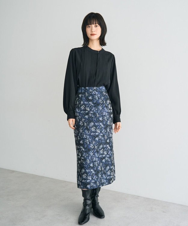 YECCA VECCA タックデザインブラウス Black