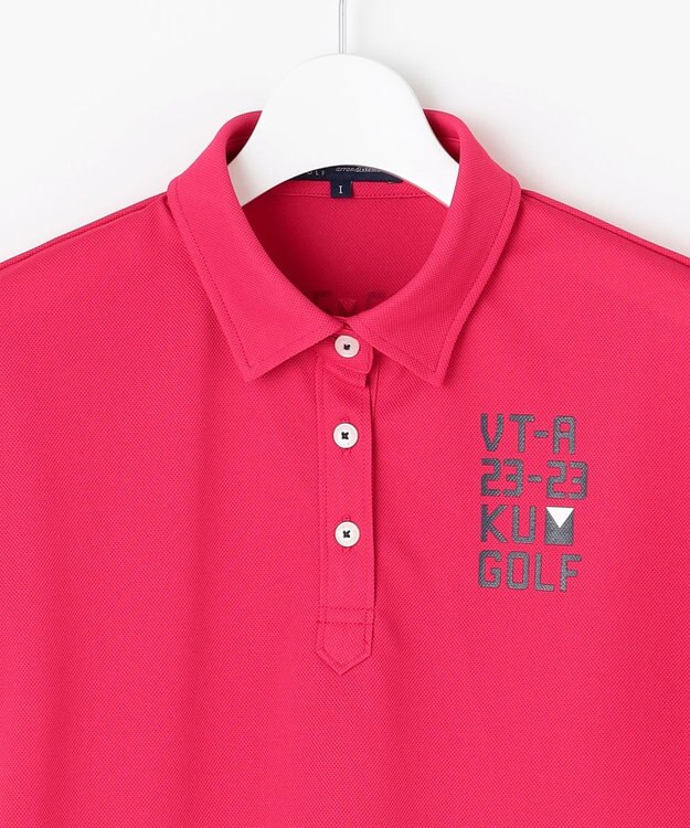 23区GOLF 【WOMEN】エイトロックカノコ カラーポロシャツ ピンク系