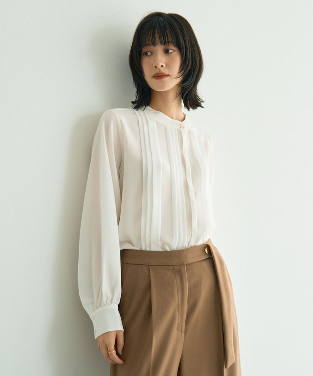 YECCA VECCA タックデザインブラウス Off White