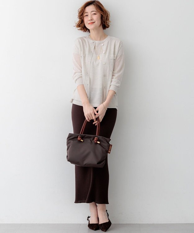 23区 天然石 ランダムカット ネックレス アイボリー系