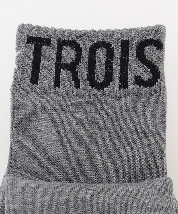 23区GOLF 【MEN】ロゴラインハーフソックス　１５ｃｍ ライトグレー系