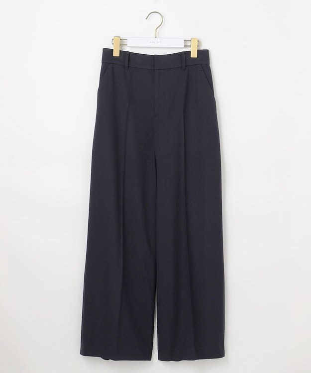 ANY SIS ビューティサーモ2WAYストレッチ ワイドパンツ ネイビー