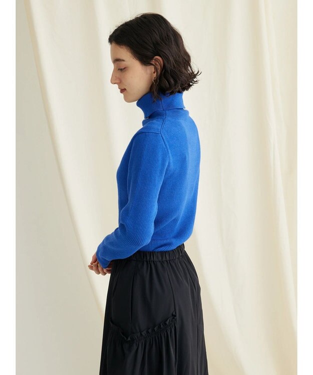 CRAFT STANDARD BOUTIQUE リブタートルネックニットプルオーバー Blue