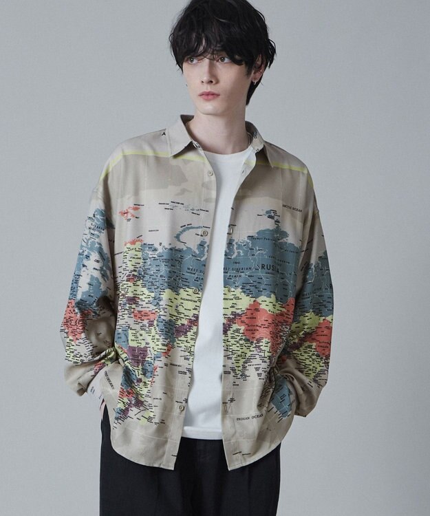 WEGO アムンゼンパターンBIGシャツ 柄3