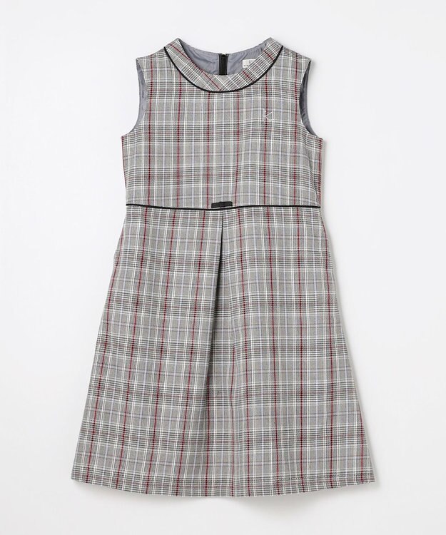 組曲 KIDS 【150-160㎝】グレンチェック ジャンスカ モノトーン