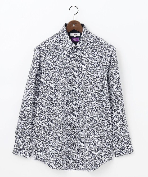 JOSEPH ABBOUD 【キングサイズ・リバティー柄】プリントシャツ ダルブルー系5