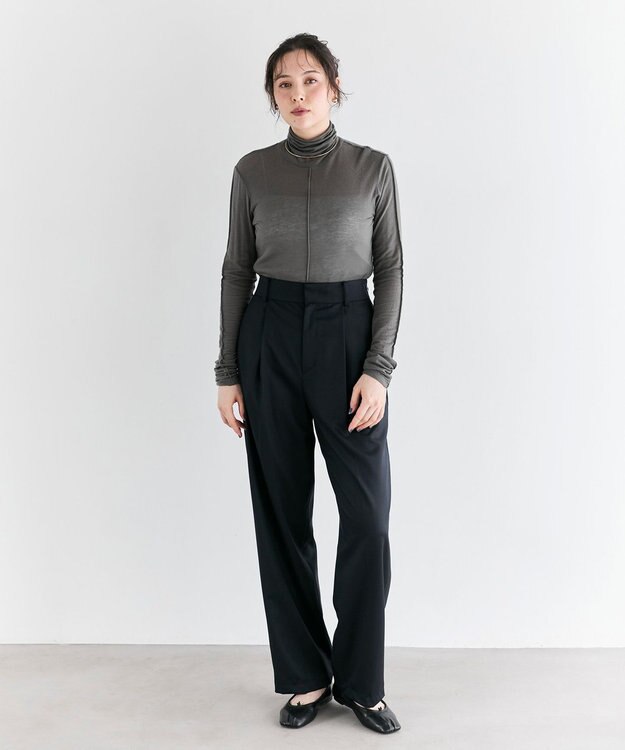 #Newans 【ストレッチ】【カシミヤ混】カシミヤシルクジャージー グレー