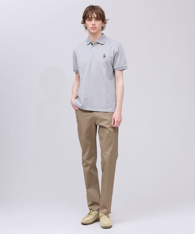 J.PRESS MEN 新デザイン【BULLDOG BOY / 8色展開】カノコレジメン ポロシャツ ライトグレー系