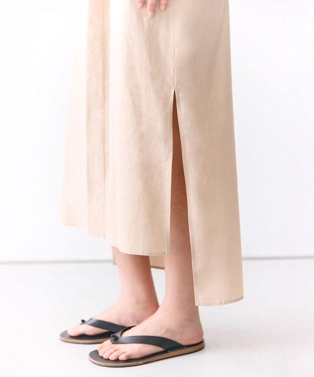 BEIGE， MALLOW / コットンタック バルーンスリーブドレス Beige