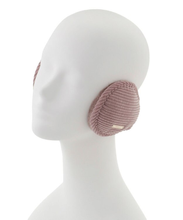 MOONBAT FURLA(フルラ) コーデュロイ×ファー バックアームイヤマフ ピンク