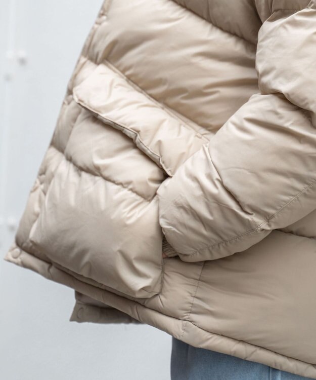 WEGO カラーナイロンパテッドブルゾン ベージュ