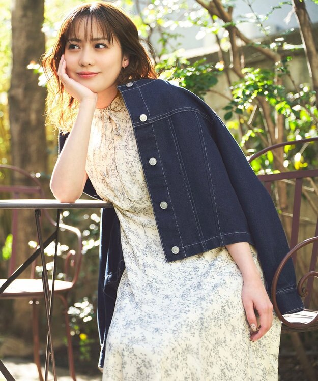 ANY SIS S 【低身長企画】ミニフラワープリント ワンピース アイボリー系