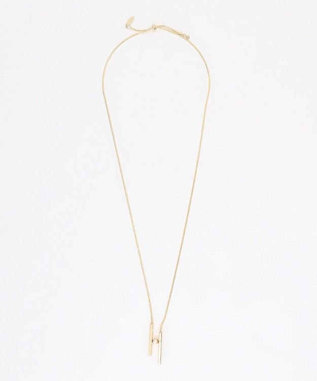 自由区 ダブルメタルバー ネックレス ゴールド系