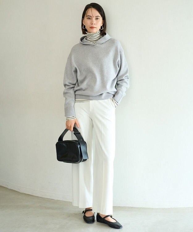 UNFILO コットンカシミヤニット フーディ グレー