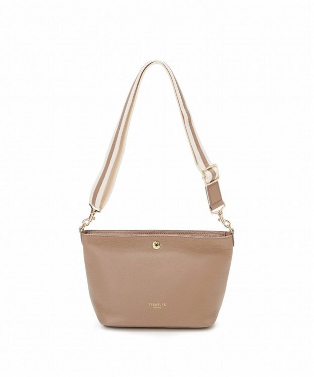 TOPKAPI 【TREASURE TOPKAPI】ソフトシュリンク テープ コンビ レザー ミニショルダーバッグ グレージュ
