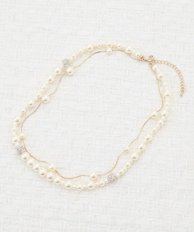 ANY SIS ロンデルパール調ステーション ネックレス キスカ