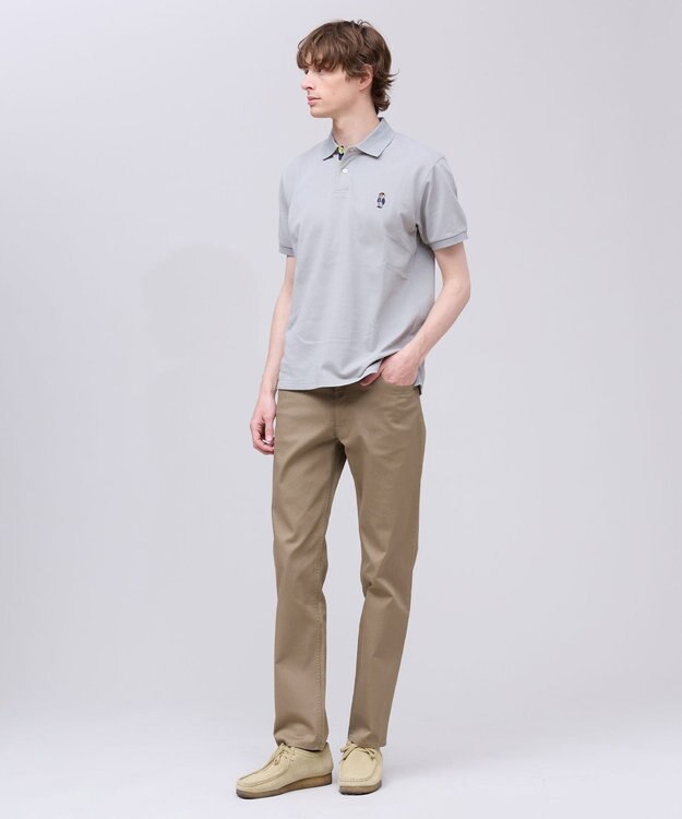 J.PRESS MEN 新デザイン【BULLDOG BOY / 8色展開】カノコレジメン ポロシャツ ライトグレー系