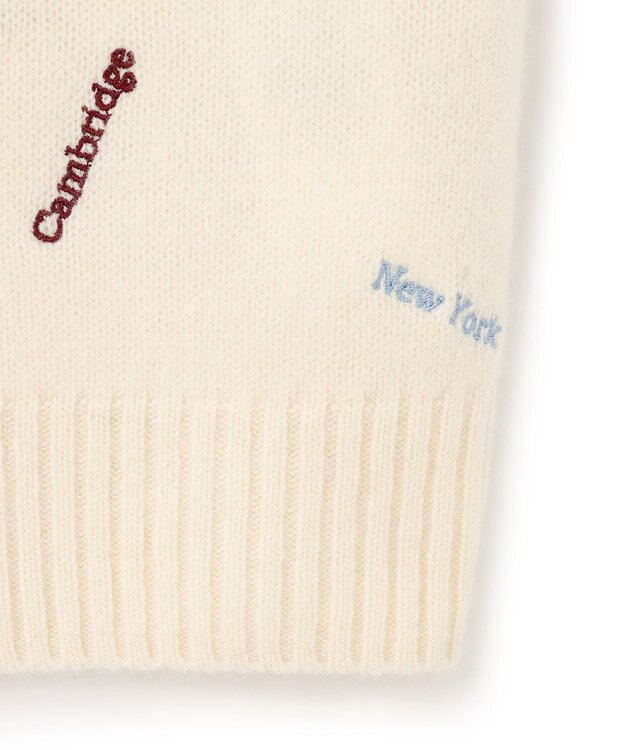J.PRESS MEN 【120th Anniversary】Embroidery Knit ホワイト系