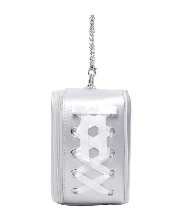 WEGO 【痛バ＆推し活グッズ】サイドレースアップぬいポーチ シルバー