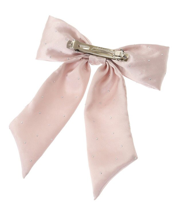 Maison de FLEUR ランダムビジューリボンバレッタ Pink